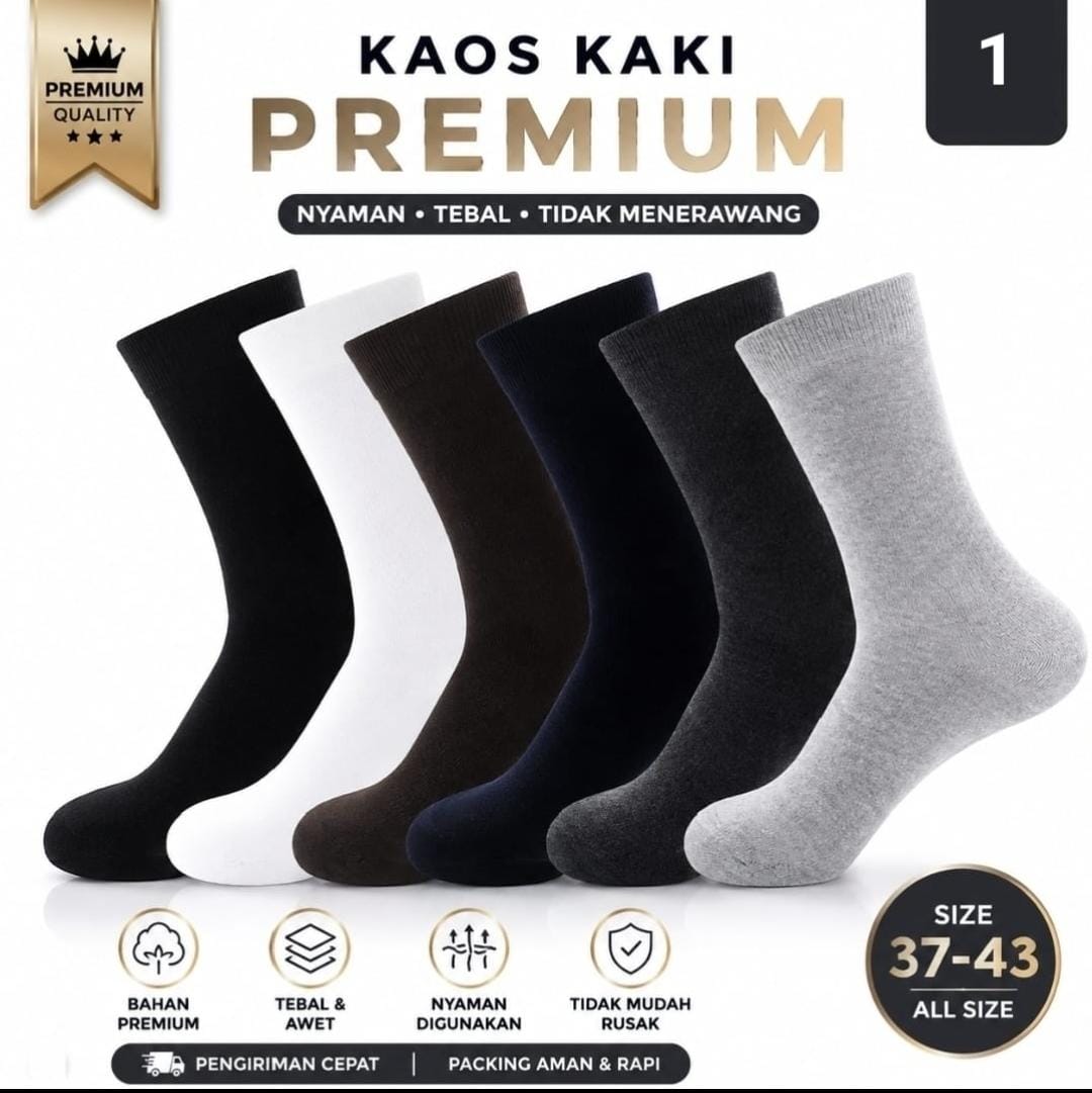 6 pasang kaos kaki kantoran beli lokal