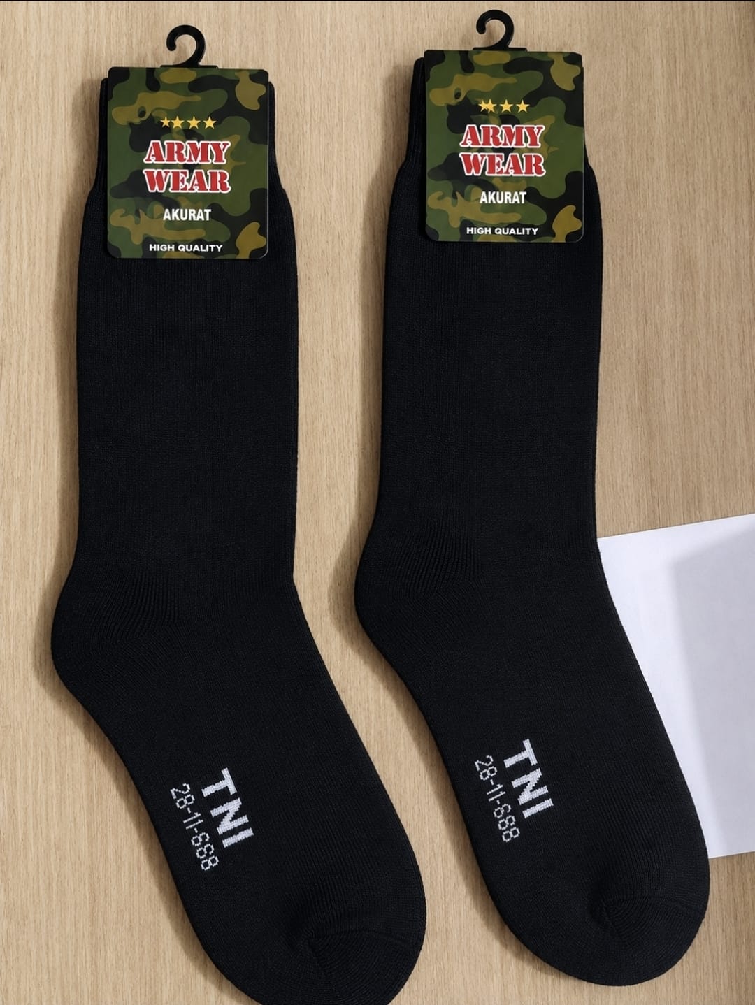 ( 12 pasang ) kaos kaki super tebal TNI/PORLI hitam tebal/kaos kaki PDL panjang